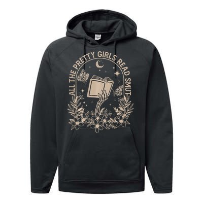 All The Pretty Girl Read Smut Book Lover Performance Fleece Hoodie