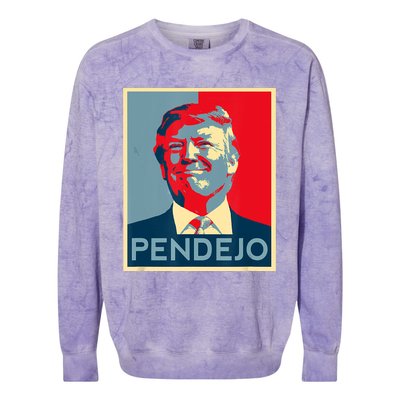 ANTI TRUMP Pendejo Trump USA American President Picture Colorblast Crewneck Sweatshirt