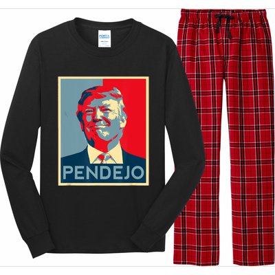 ANTI TRUMP Pendejo Trump USA American President Picture Long Sleeve Pajama Set