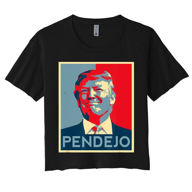 ANTI TRUMP Pendejo Trump USA American President Picture Crop Top