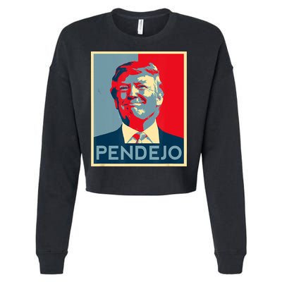 ANTI TRUMP Pendejo Trump USA American President Picture Cropped Pullover Crew