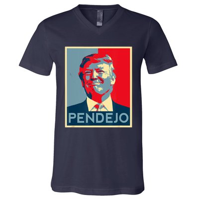 ANTI TRUMP Pendejo Trump USA American President Picture V-Neck T-Shirt