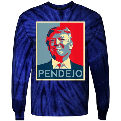 ANTI TRUMP Pendejo Trump USA American President Picture Tie-Dye Long Sleeve Shirt