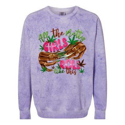 All The Pretty Girl Roll Like This Colorblast Crewneck Sweatshirt