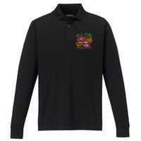 All The Pretty Girl Roll Like This Performance Long Sleeve Polo