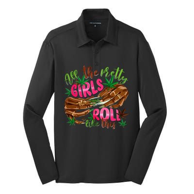 All The Pretty Girl Roll Like This Silk Touch Performance Long Sleeve Polo