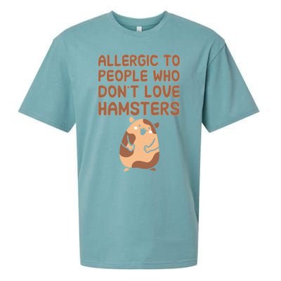 Allergic To People Who Dont Love Hamsters Funny Quote Meaningful Gift Sueded Cloud Jersey T-Shirt