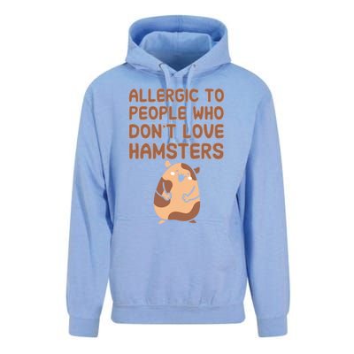 Allergic To People Who Dont Love Hamsters Funny Quote Meaningful Gift Unisex Surf Hoodie