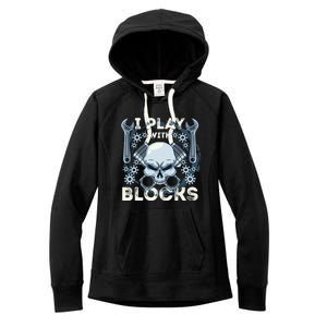 Automechanic Tuning Pun Playing With Motor Block Car Engine Funny Gift Women's Fleece Hoodie