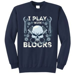 Automechanic Tuning Pun Playing With Motor Block Car Engine Funny Gift Sweatshirt