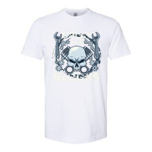 Automechanic Tuning Pun Playing With Motor Block Car Engine Funny Gift Softstyle CVC T-Shirt