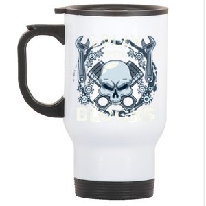 Automechanic Tuning Pun Playing With Motor Block Car Engine Funny Gift Stainless Steel Travel Mug