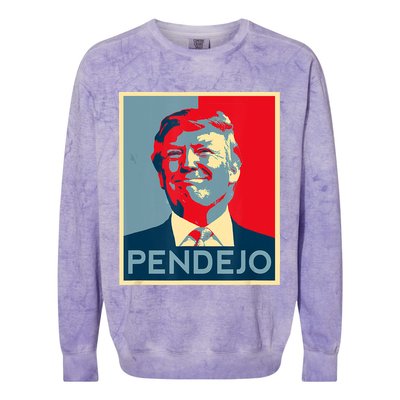 ANTI TRUMP Pendejo Trump USA American President Picture Colorblast Crewneck Sweatshirt