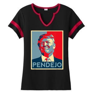 ANTI TRUMP Pendejo Trump USA American President Picture Ladies Halftime Notch Neck Tee