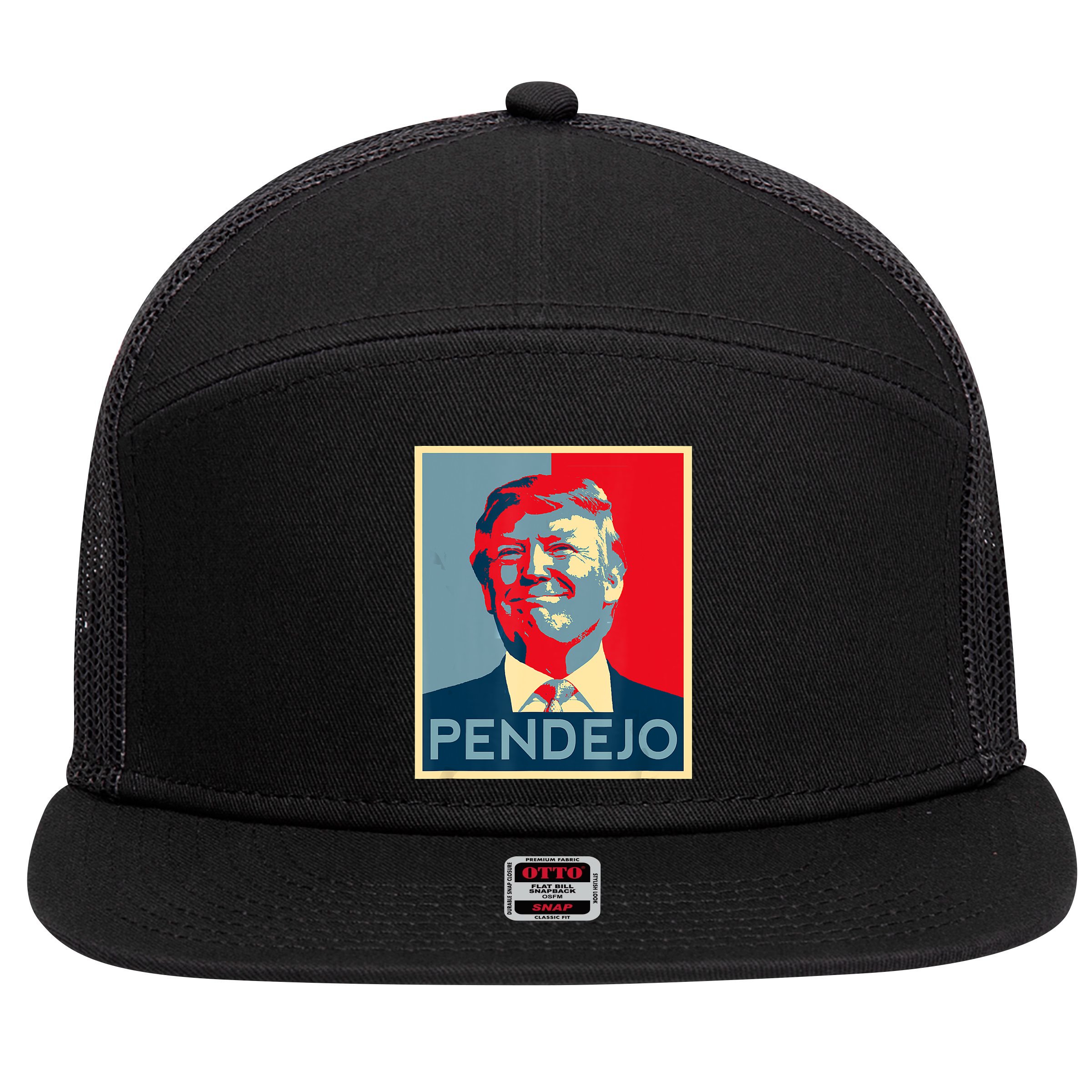 ANTI TRUMP Pendejo Trump USA American President Picture 7 Panel Mesh Trucker Snapback Hat