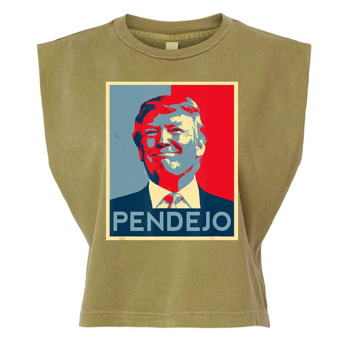 ANTI TRUMP Pendejo Trump USA American President Picture Garment-Dyed Women's Muscle Tee