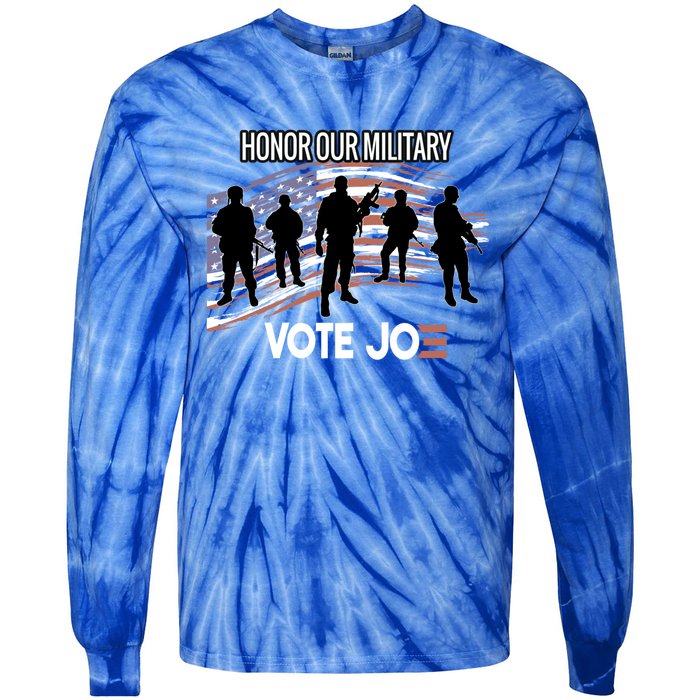 Anti Trump Pro Military Vote Joe Biden Honor Fallen Soldiers Gift Tie-Dye Long Sleeve Shirt