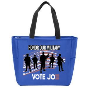 Anti Trump Pro Military Vote Joe Biden Honor Fallen Soldiers Gift Zip Tote Bag