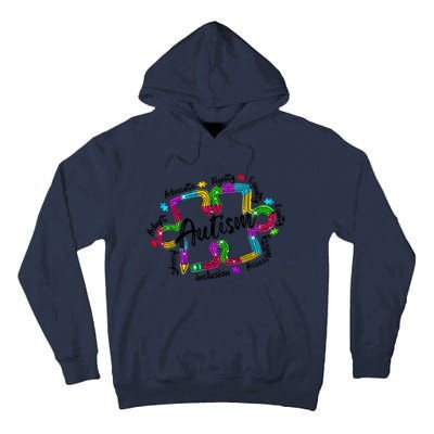 Autism Teacher Pencil Autism Awareness Month Tall Hoodie