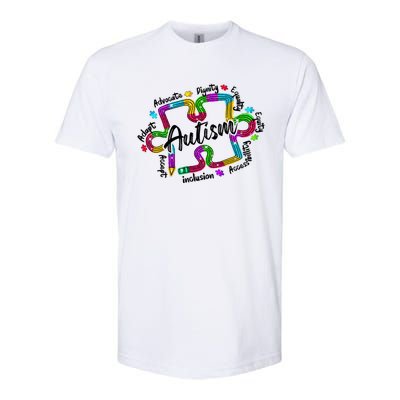 Autism Teacher Pencil Autism Awareness Month Softstyle CVC T-Shirt