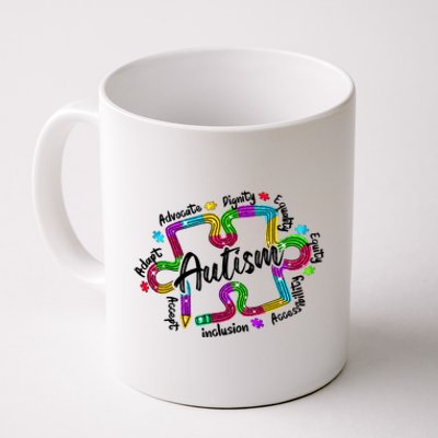 Autism Teacher Pencil Autism Awareness Month Coffee Mug