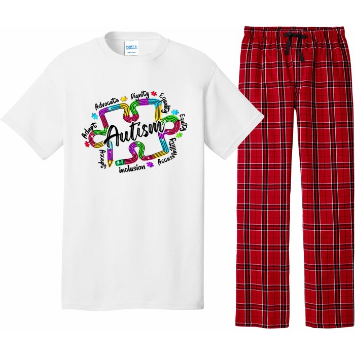 Autism Teacher Pencil Autism Awareness Month Pajama Set