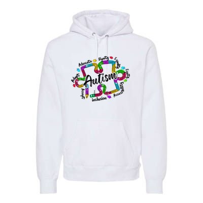 Autism Teacher Pencil Autism Awareness Month Premium Hoodie