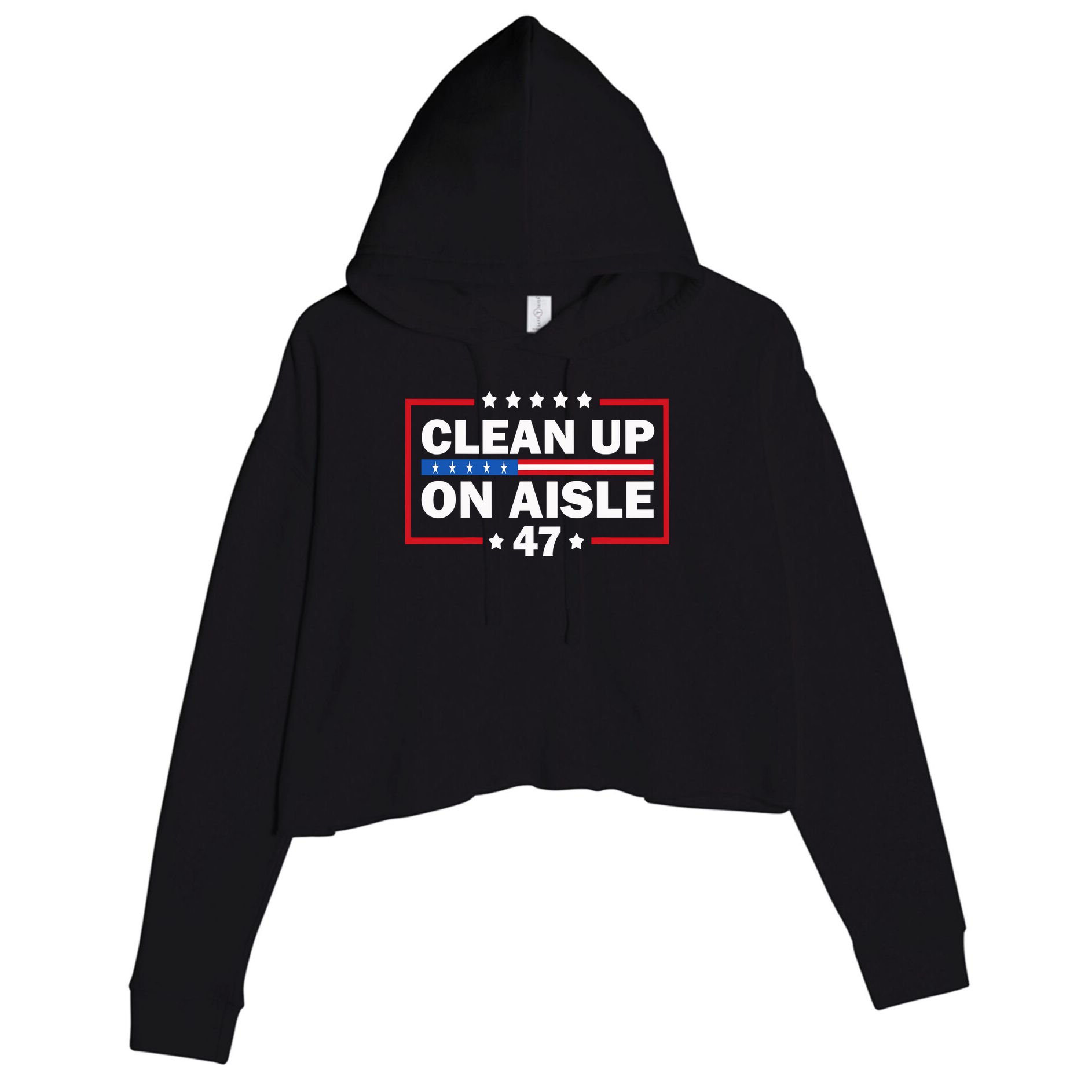 Anti Trump President 8647 Crop Fleece Hoodie