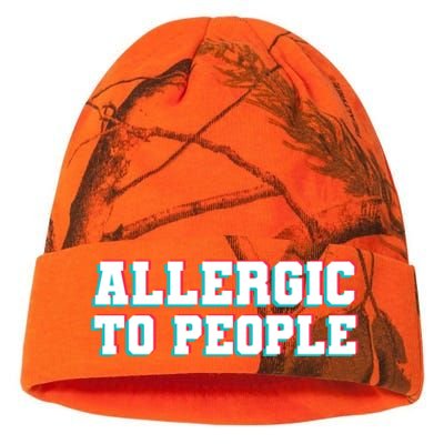 Allergic To People Allergy Allergic Rhinitis Gift Kati Licensed 12" Camo Beanie