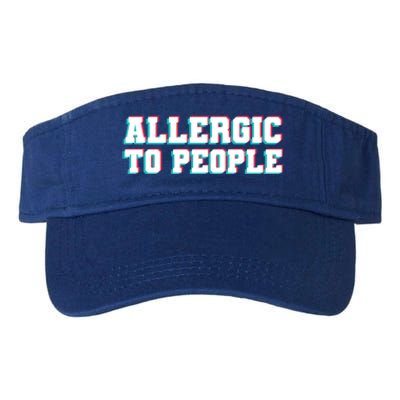 Allergic To People Allergy Allergic Rhinitis Gift Valucap Bio-Washed Visor