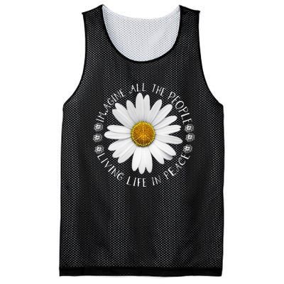 All The People Imagine Living Life In Peace Mesh Reversible Basketball Jersey Tank