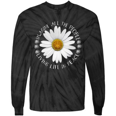 All The People Imagine Living Life In Peace Tie-Dye Long Sleeve Shirt