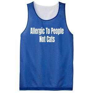 Allergic To People Not Cats Funny Cat Gift Mesh Reversible Basketball Jersey Tank