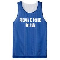 Allergic To People Not Cats Funny Cat Gift Mesh Reversible Basketball Jersey Tank