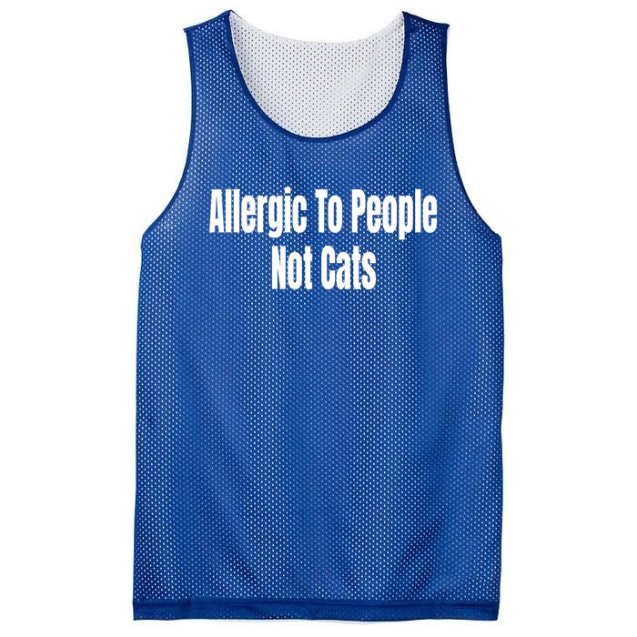 Allergic To People Not Cats Funny Cat Gift Mesh Reversible Basketball Jersey Tank