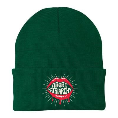 Abort The Patriarchy Female Empowerment Red Lips Knit Cap Winter Beanie