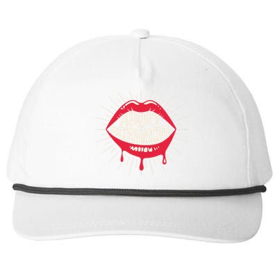 Abort The Patriarchy Female Empowerment Red Lips Snapback Five-Panel Rope Hat