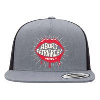 Abort The Patriarchy Female Empowerment Red Lips Flat Bill Trucker Hat