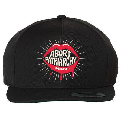 Abort The Patriarchy Female Empowerment Red Lips Wool Snapback Cap