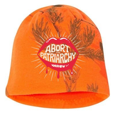 Abort The Patriarchy Female Empowerment Red Lips Kati - Camo Knit Beanie