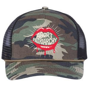 Abort The Patriarchy Female Empowerment Red Lips Retro Rope Trucker Hat Cap