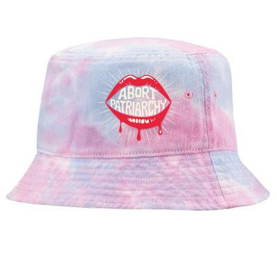 Abort The Patriarchy Female Empowerment Red Lips Tie-Dyed Bucket Hat