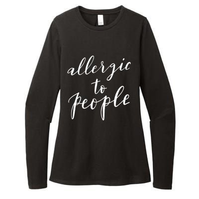 Allergic To People Funny Gift Funny Introvert Sarcastic Womens CVC Long Sleeve Shirt