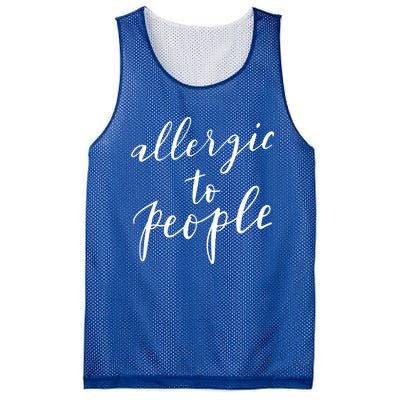 Allergic To People Funny Gift Funny Introvert Sarcastic Mesh Reversible Basketball Jersey Tank