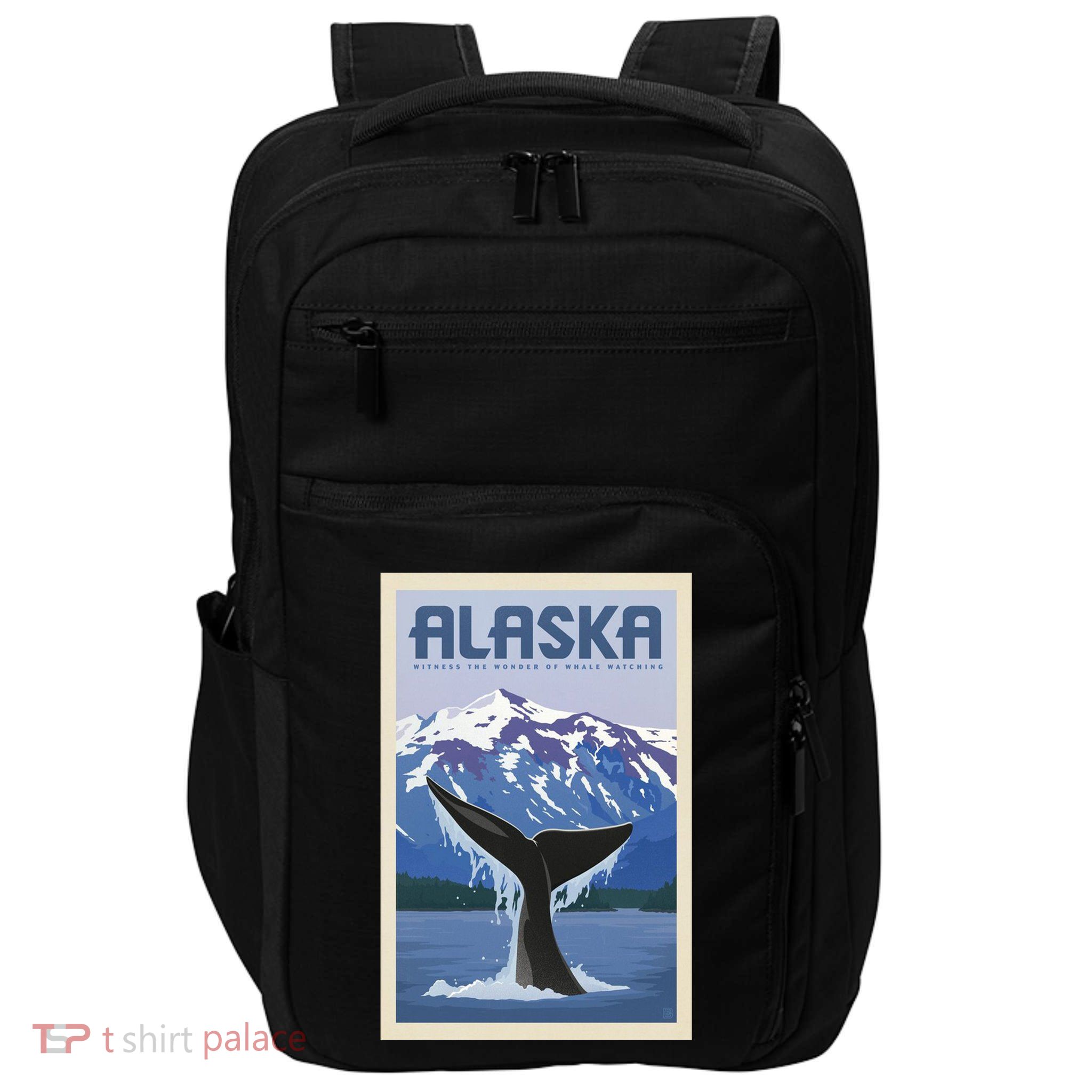 Alaska Travel Poster Impact Tech Backpack