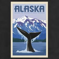 Alaska Travel Poster Adult Drive Performance Visor