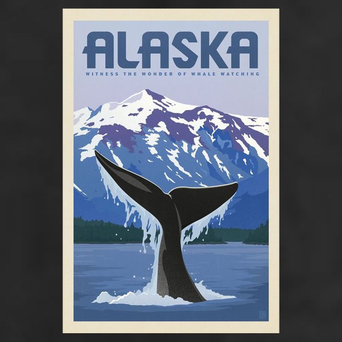 Alaska Travel Poster Adult Drive Performance Visor