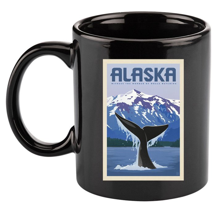 Alaska Travel Poster 11oz C Handle Ceramic Mug