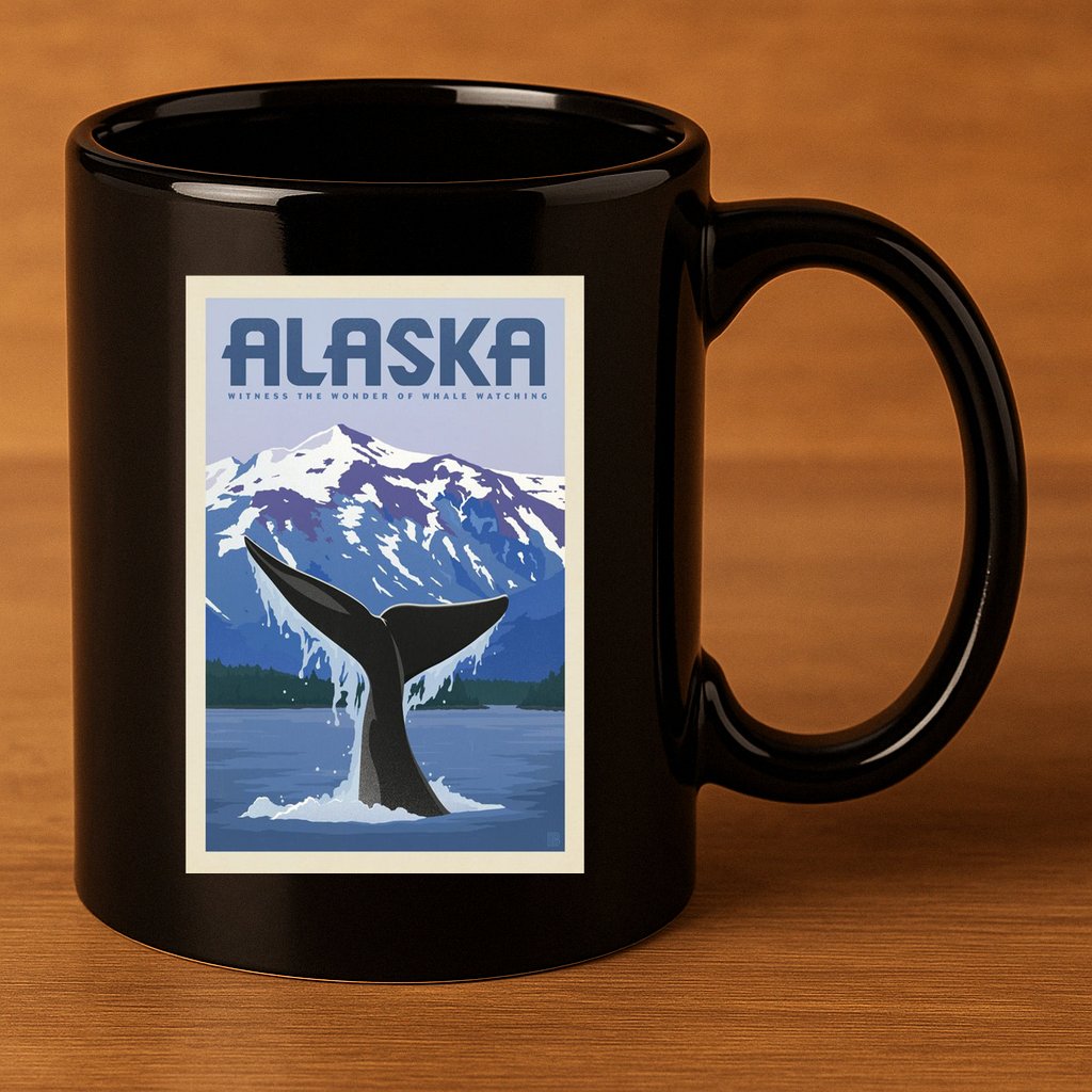 Alaska Travel Poster 11oz C Handle Ceramic Mug