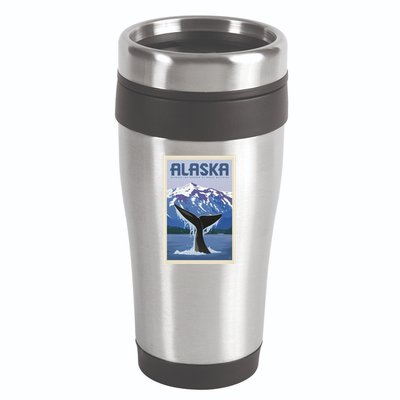 Alaska Travel Poster 16oz Travel Tumbler